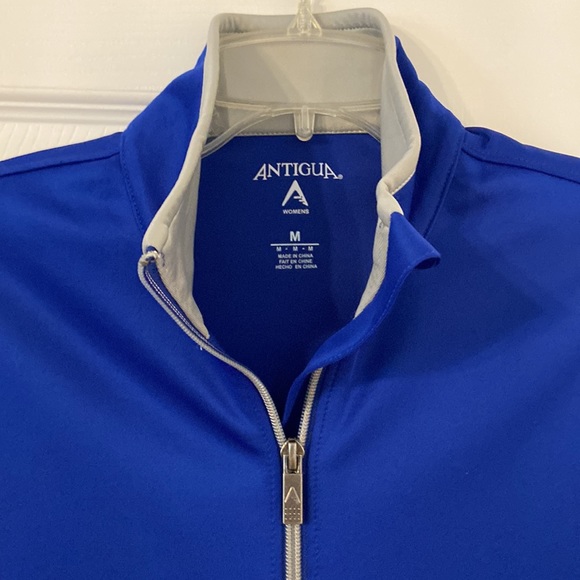 ANTIGUA Women Jacket beautiful blue color with from zipper BNWOT size M - Picture 2 of 16